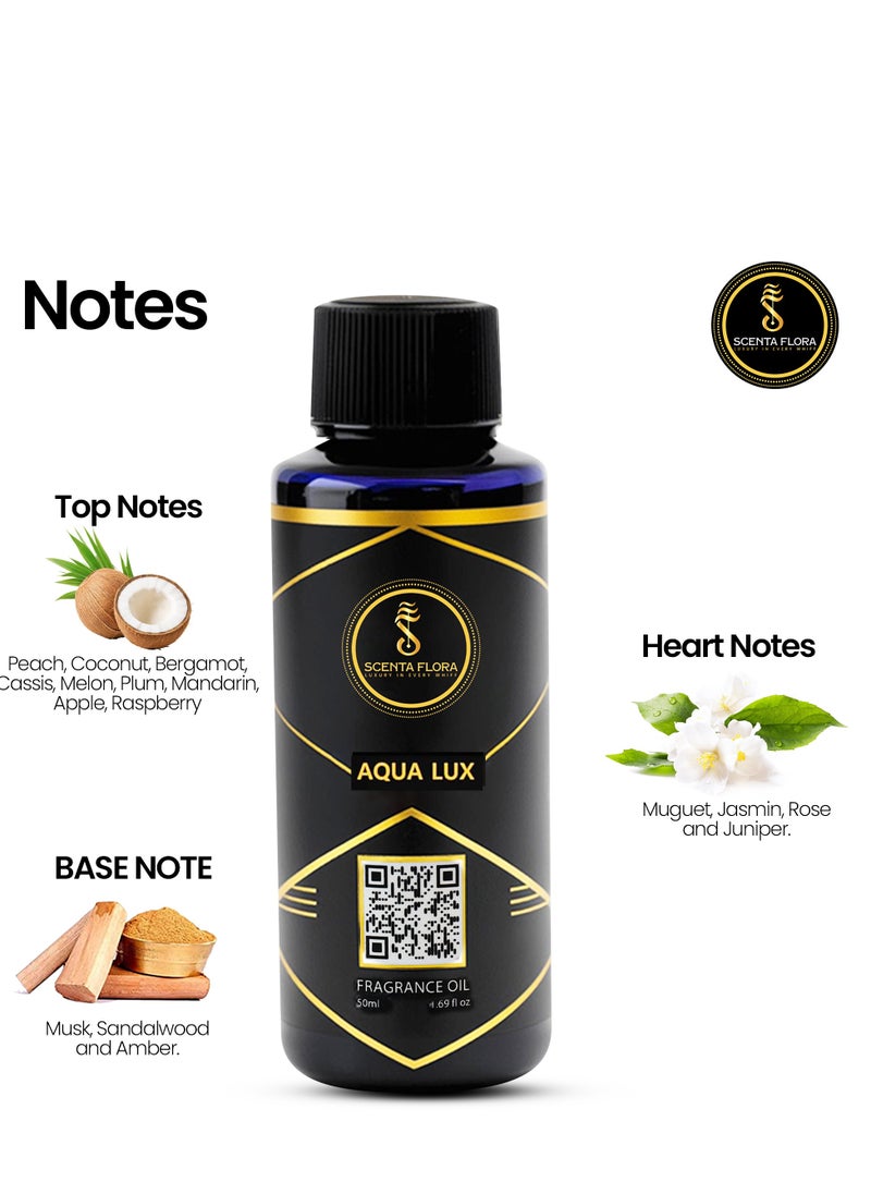 سينتا فلورا زيت عطر Aqua Lux لموزعات الروائح - علاج بالروائح - رائحة مهدئة، شافية ومريحة (50 مل)  - Image 2