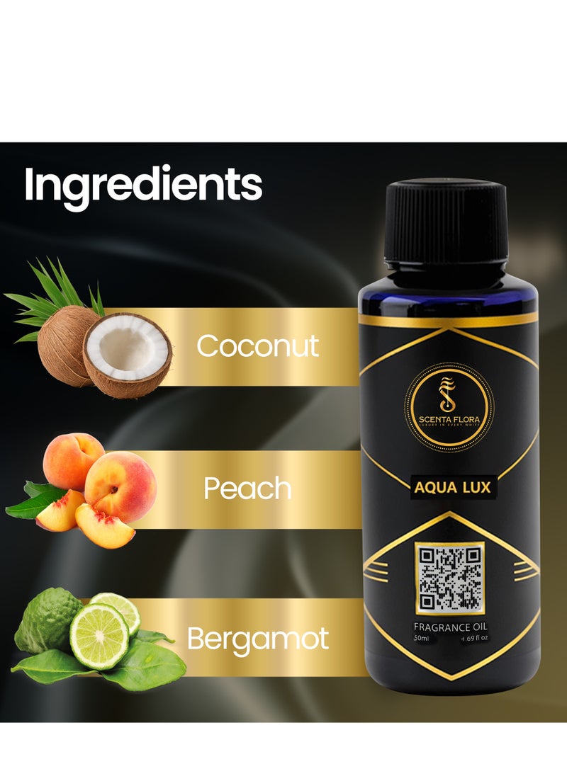 سينتا فلورا زيت عطر Aqua Lux لموزعات الروائح - علاج بالروائح - رائحة مهدئة، شافية ومريحة (50 مل)  - Image 5