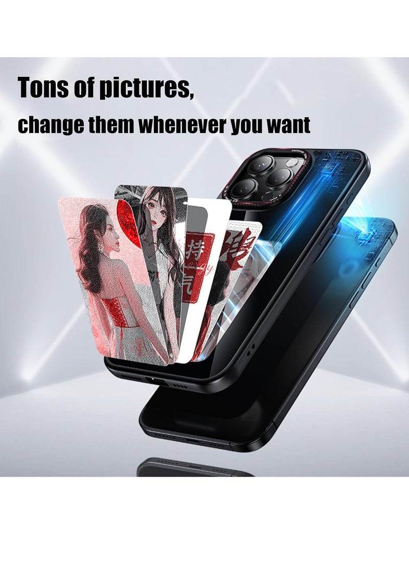 Generic - Smart NFC Ink Phone Case Compatible for iPhone 15 Pro , Customizable E-Ink Screen DIY Images Long-Lasting Display Fast Transmission (GRAY) - Image 1
