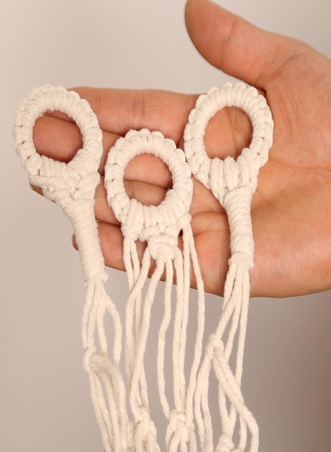 YKBU Stuffed Animals Hammock Corner Hanging Net Macrame Stuffed Animal Storage Plush Toy Holder Toy Organizer for Boho Nursery Playroom Bedroom Kids Room (cream, M) - Image 5