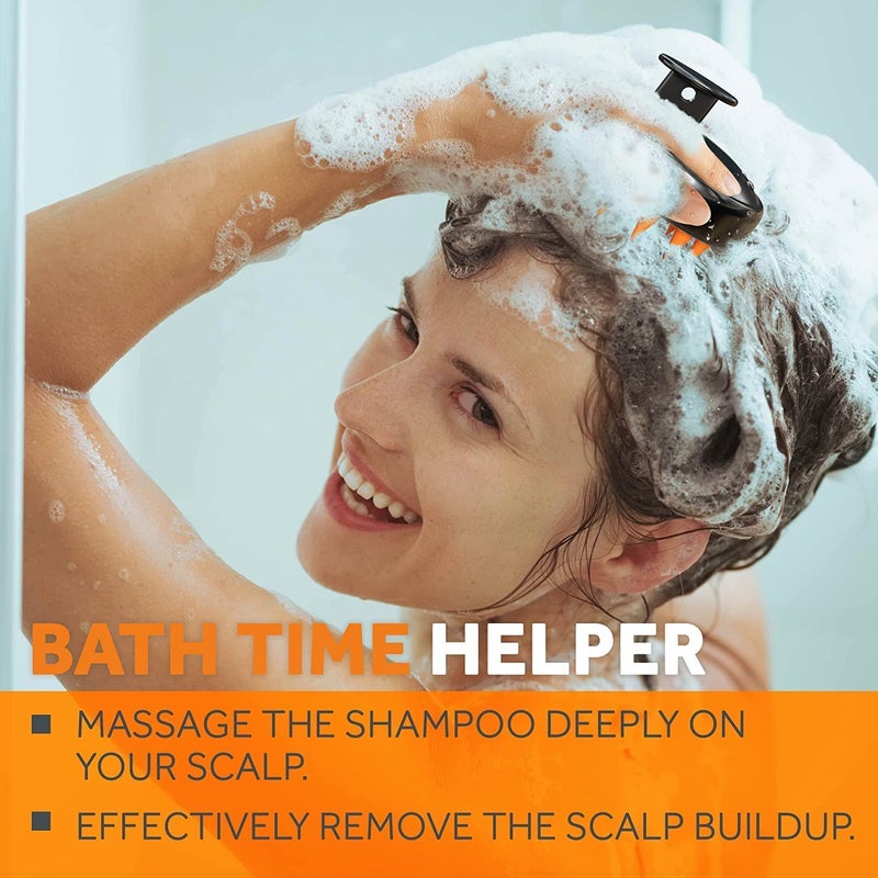 Valkyrie Scalp Massager Shampoo Brush, Wheat Straw body with Soft Silicon Bristles, Hair Scalp Scrubber, Scalp Exfoliator | Dandruff Removal, Prevents Hair loss for Men & Women (BO) - Image 4