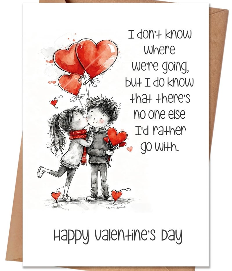 HEJOYN Valentines Day Card, Valentines Day Cards Gifts for Him Her, Valentine's Day Card for Husband Boyfriend Wife Grilfriend - Image 1