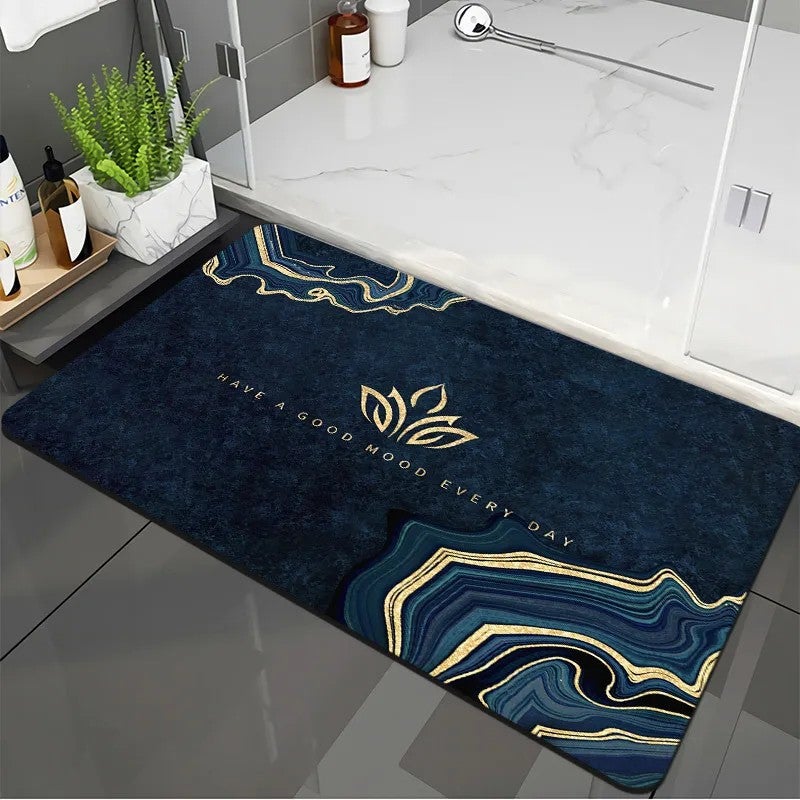 Y&D Absorbent Diatomaceous Earth Bath Mat - Non-Slip, Fast Drying Mud Bathmat for Bathroom Floor, Water Absorbent - Image 1