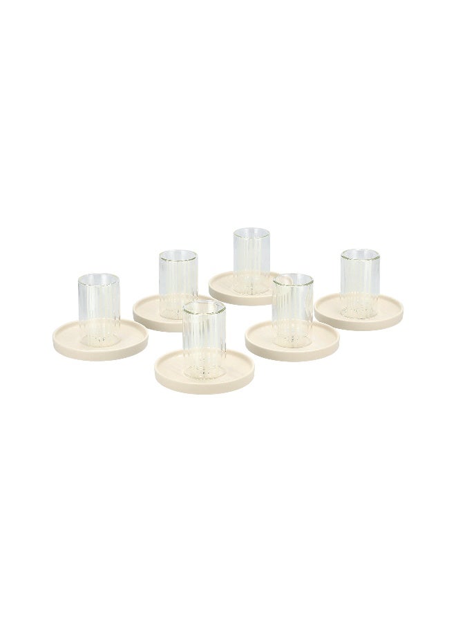 Dallaty Dallaty beige Tea and coffee cups set 18 pcs - Image 1
