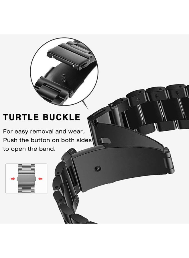 Abanen Titanium Watch Band for Garmin Vivoactive 5 / Venu Sq 2 / Venu 2 Plus, Quick Release 20mm Titanium Lightweight Metal Wrist Strap with Stainless Steel Buckle for Vivomove Trend (Black) - Image 4