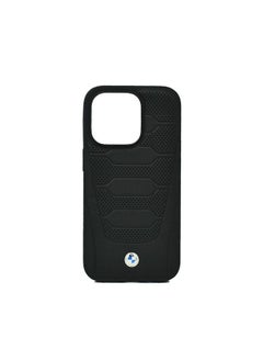 BMW Signature Collection Genuine Leather Case with Perforated Seats Design For Iphone 14 Pro Max Black  - Image 3
