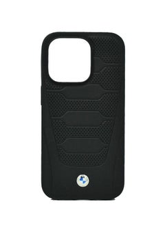 BMW Signature Collection Genuine Leather Case with Perforated Seats Design For Iphone 14 Pro Max Black  - Image 1