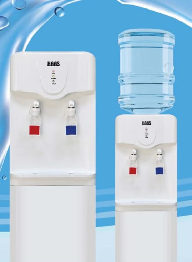 هاس برادة مياه ستاند هاس 2 صنبور حار/ بارد، ابيض - HWD835SL - Image 1