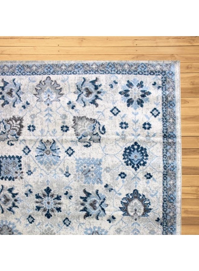 HANDPICKED FURNITURE Ultra Soft Area Carpets For Bed Room Living Room And Dining Room Anti-Slip Floor Carpets Easy To Clean 150 X 220 Cm 49 X 72 Ft - Blue - Image 3