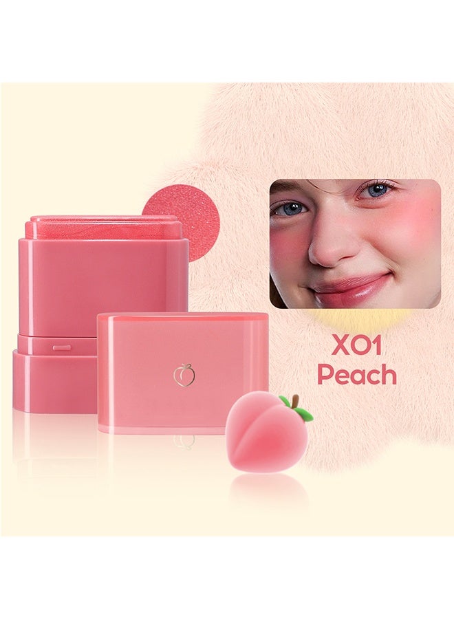 MOOYAM Blush Dewy Cheek & Lip Multi Balm - Fruit Flavor Makeup, Face Brightening Lasting Colo, Blusher Stick Natural Glow Silly Blusher Light And Soft Feeling The Apply On Your Face -#01 Peach - Image 2