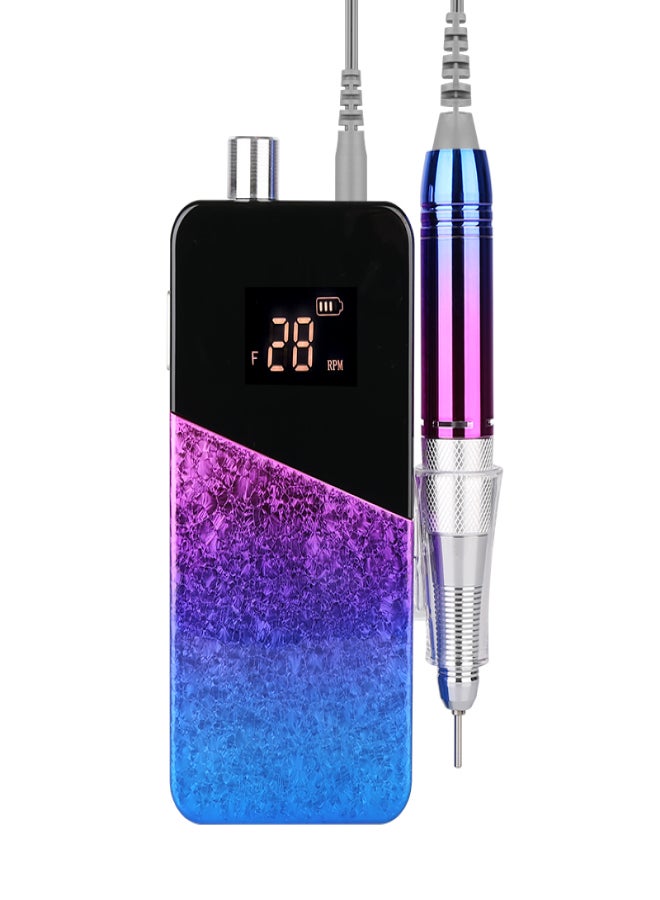Nail Drill Machine,Lumcrissy Professional Colorful Rechargeable 35000 rpm Nail Drill Portable E-File with Battery,Portable Electric Acrylic Nail Tools,Polishing,Nail Removing - Image 1