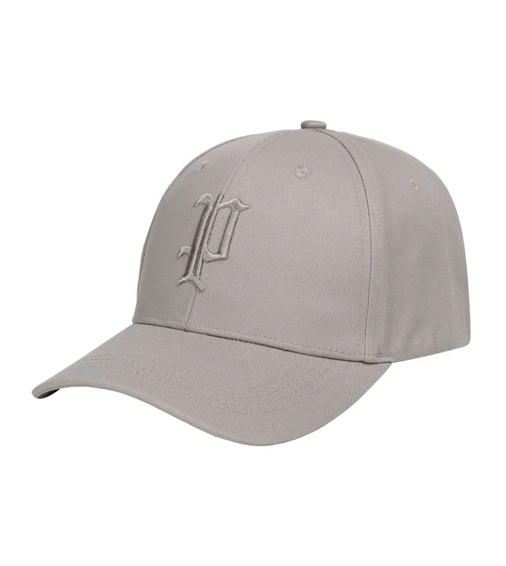 بوليس Police Gothic Monogram Cotton Baseball Cap - Gray