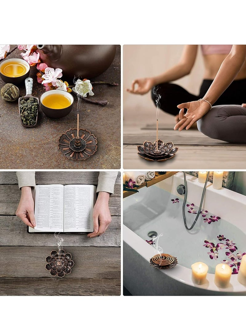 إسكدنيا هدايا مثالية للأدوات البنية: صدف برميل لحمام العطر من الفخار المنسوج، حامل الخشبب والدوائر والخارج المثلثي مع حاضن الرماد (بني، جنين) - Image 5