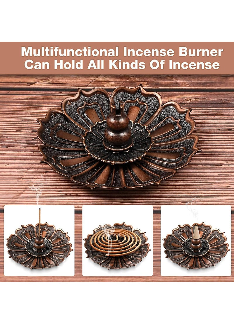 إسكدنيا هدايا مثالية للأدوات البنية: صدف برميل لحمام العطر من الفخار المنسوج، حامل الخشبب والدوائر والخارج المثلثي مع حاضن الرماد (بني، جنين) - Image 4