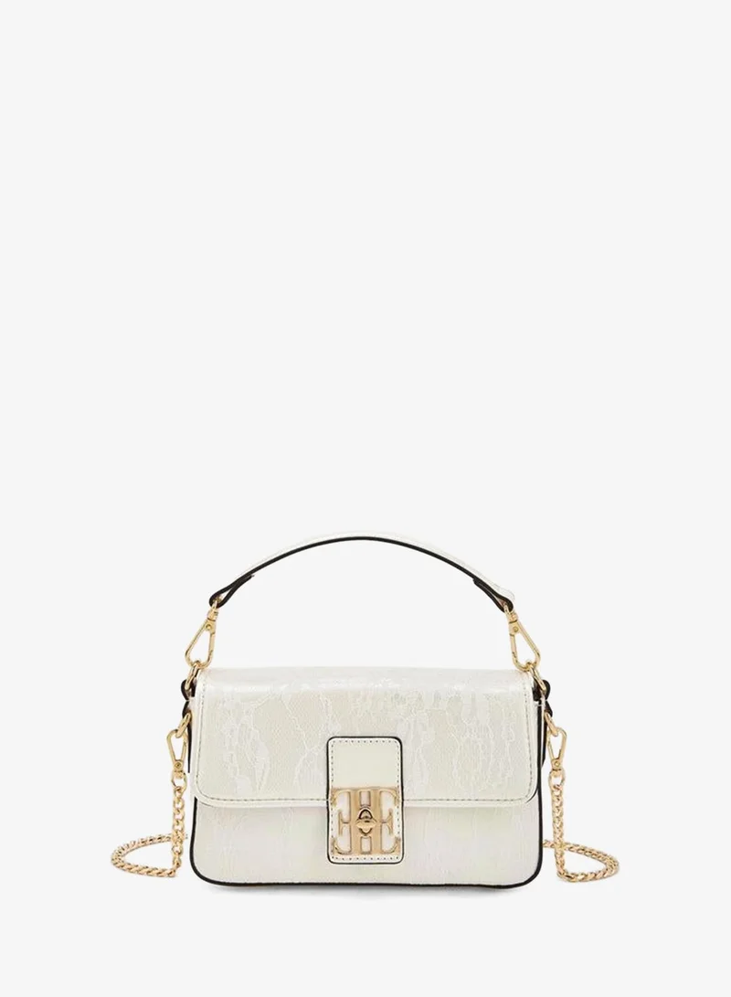 ELLE Lace Textured Crossbody Bag With Detachable Strap Ramadan Collections