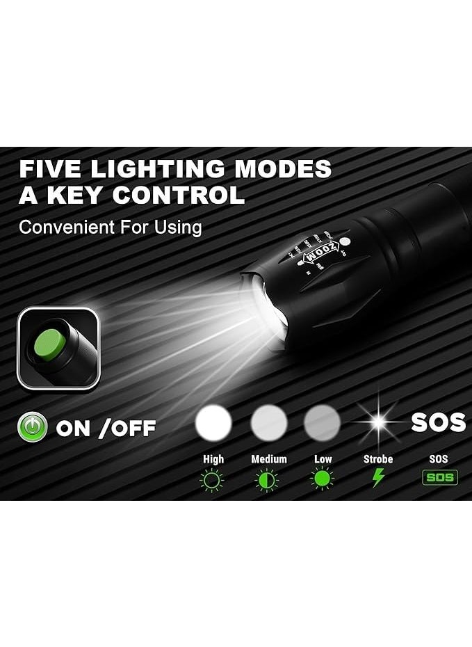 Dhriyag Dhriyag Zoomable 5 Mode LedXMLT650 Torch Black Rechargeable  - Image 5