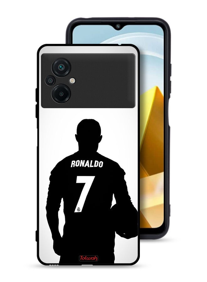 Tolwak غطاء حماية Xiaomi Poco M5 4G بقناع كريستيانو رونالدو - Image 1