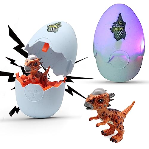 Wekity Hatching Eggs Dinosaur ToysDinosaur EggsLED Light and SoundCreative Educational Toy Party Favor Easter Birthday Gift for Kid Ceratosauru - Image 1