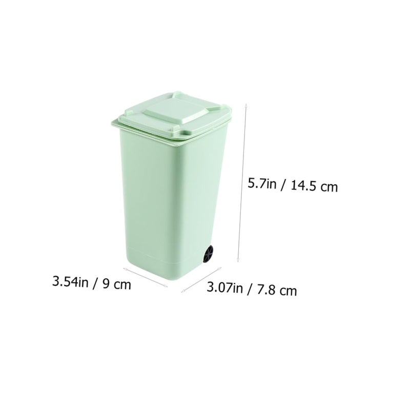 4Pcs Mini Desktop Trash Cans Creative Clamshell Plastic Waste Bins For Home Office Car Lightweight - Image 3