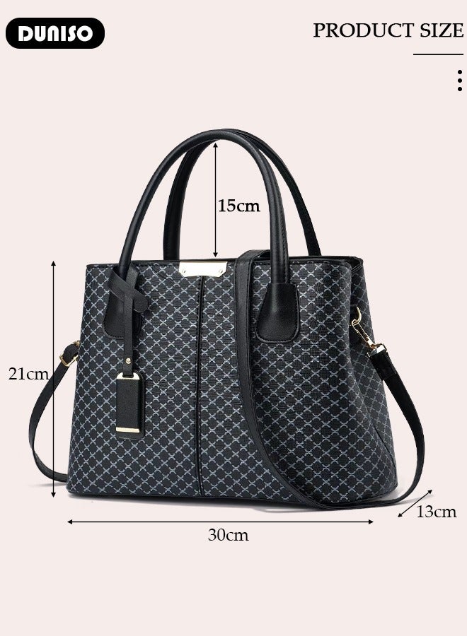 DUNISO Elegant Women's Handbag with Removable Shoulder Strap Large Capacity Tote Shoulder Bag Fashion Ladies Satchel Bag for Office Travel Daily Bag - Image 4
