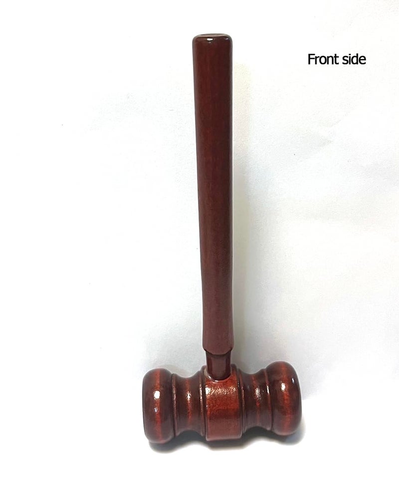 Aliotech Wooden Courtroom Gavel Judge Gavel Costume Accessory Justice Costume Accessories Props for Auction Sale Using Only - Image 3