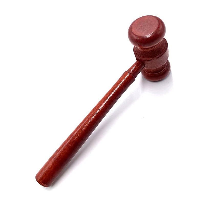 Aliotech Wooden Courtroom Gavel Judge Gavel Costume Accessory Justice Costume Accessories Props for Auction Sale Using Only - Image 1