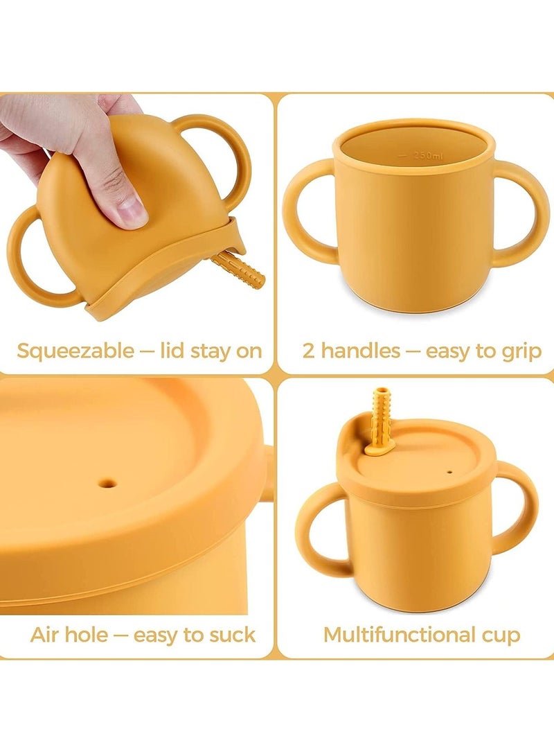 Gonice Toddlers Sippy Cup & Snack Container 2-in-1, Spill Proof Baby Straw Cup - Image 2