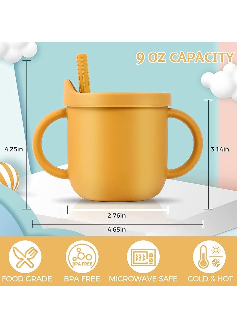 Gonice Toddlers Sippy Cup & Snack Container 2-in-1, Spill Proof Baby Straw Cup - Image 3