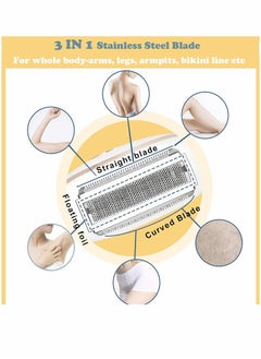 Excefore Electric Hair Remover, Bikini Trimmer for Women, Wet and Dry, Rechargeable Lady Shaver  - Image 3