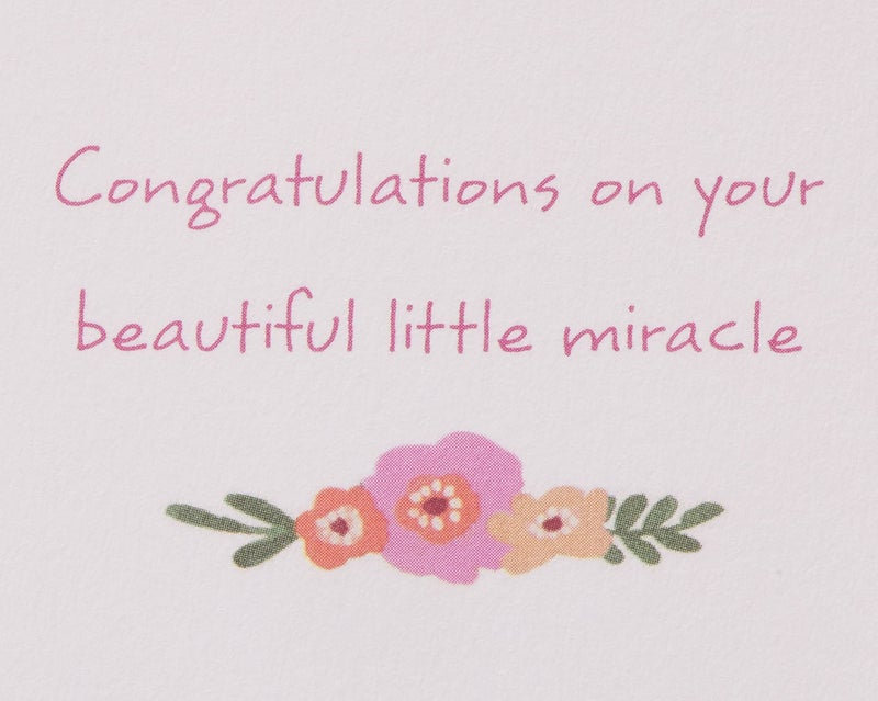 Papyrus New Baby Girl Card (Little Miracle) - Image 3