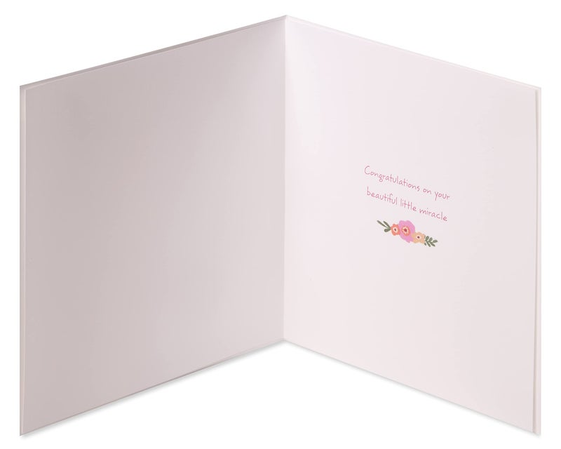 Papyrus New Baby Girl Card (Little Miracle) - Image 2