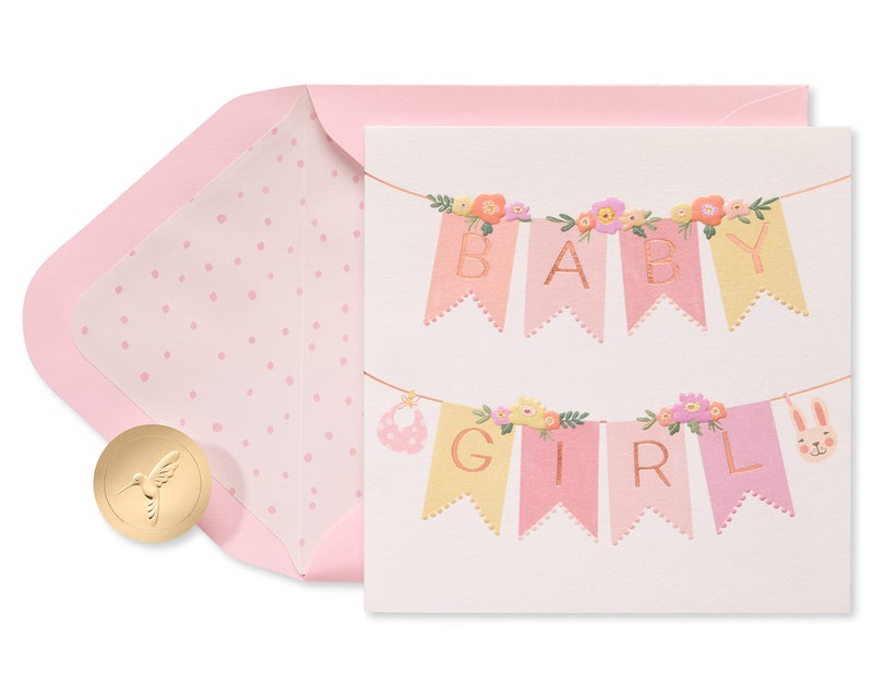 Papyrus New Baby Girl Card (Little Miracle) - Image 1