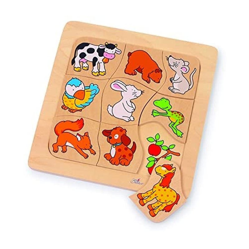 Goki Wooden Puzzle for Toddlers 2-4 Montessori Inspired Learning Toy with Animal Shapes – Educational Fine Motor Skill Activity – Ideal Gift for 2 Year Old Boys and Girls – Designed with Love in Germany - Image 5