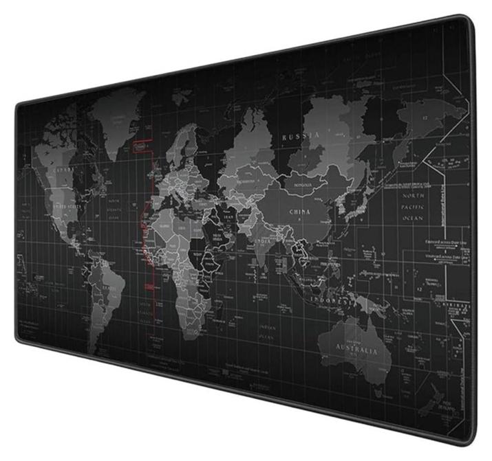UREVO Large Gaming Mouse Pad 900x400mm, World Map Desk Pad Anti-Skid Rubber Base and Stitched Edges, Keyboard Mouse Mat for Gamers, Home, Office and Studio - Image 1