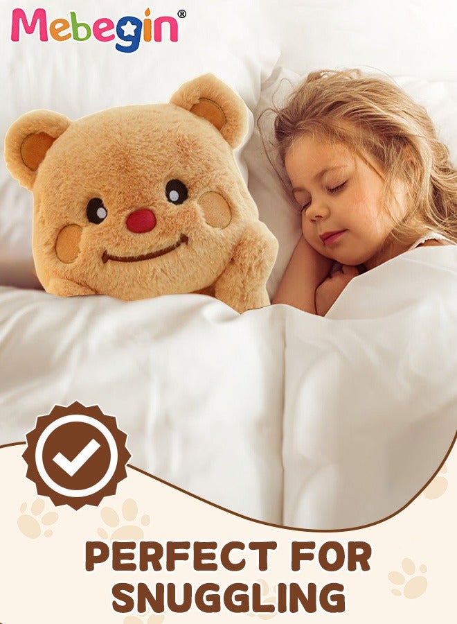 MEBEGIN 85cm Soft Animal Plush Toy, Resilient Plush Bear, Fuzzy Standing Plush Bear Embroided with Apron, Good Companion for Kids to Sleep, Ideal Gift for Kids and Adults - Image 3