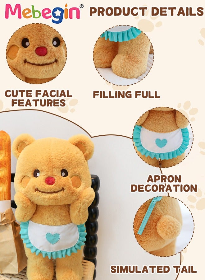 MEBEGIN 85cm Soft Animal Plush Toy, Resilient Plush Bear, Fuzzy Standing Plush Bear Embroided with Apron, Good Companion for Kids to Sleep, Ideal Gift for Kids and Adults - Image 5