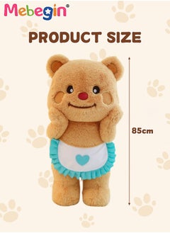 85cm Soft Animal Plush Toy, Resilient Plush Bear, Fuzzy Standing Plush Bear Embroided with Apron, Good Companion for Kids to Sleep, Ideal Gift for Kids and Adults - pzsku/Z7497A9DFE15A1122CFDBZ/45/_/1736905136/10163edd-5430-4cb6-bd25-ffcbfa0ec039