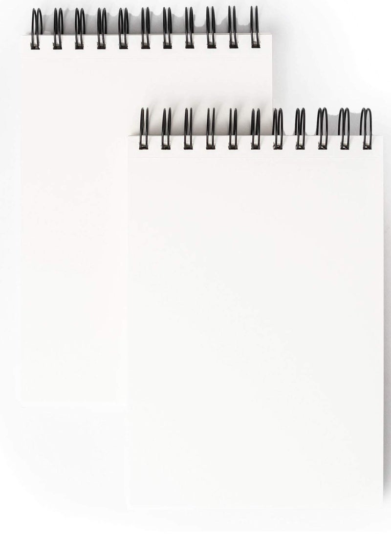Kitabby – Sketchbook Series – A5 Size – Wire-O Bound Spiral Sketch Book – 50 Sheets – 160gsm Anti-Ageing, Acid Free, Archival Grade Fine Grain Paper – Pack of 2 – (Blue + Red) - Image 2
