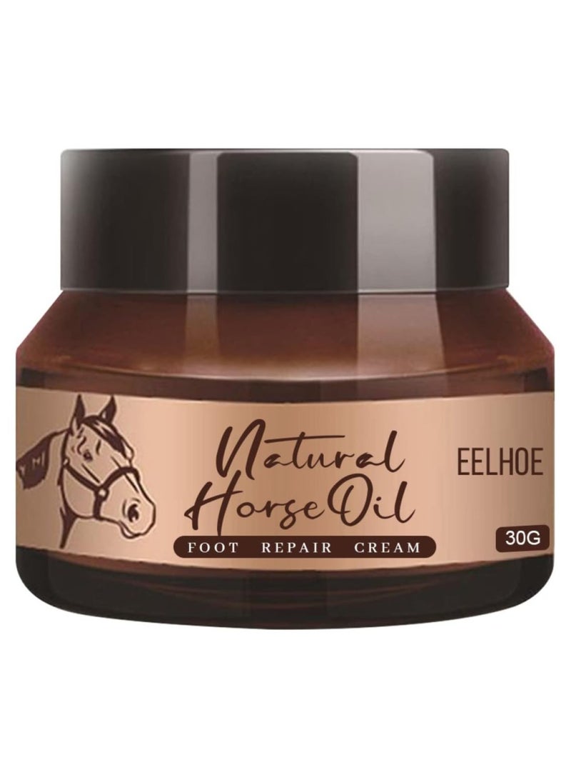 Natural Horse Oil Foot Cream Professional Instantly Hydrates and Moisturizes Cracked or Callused Feet Healing Foot Repair Cream for Dry Cracked Chapped Heels and Rough Callus Remover Repairing Moisturizer