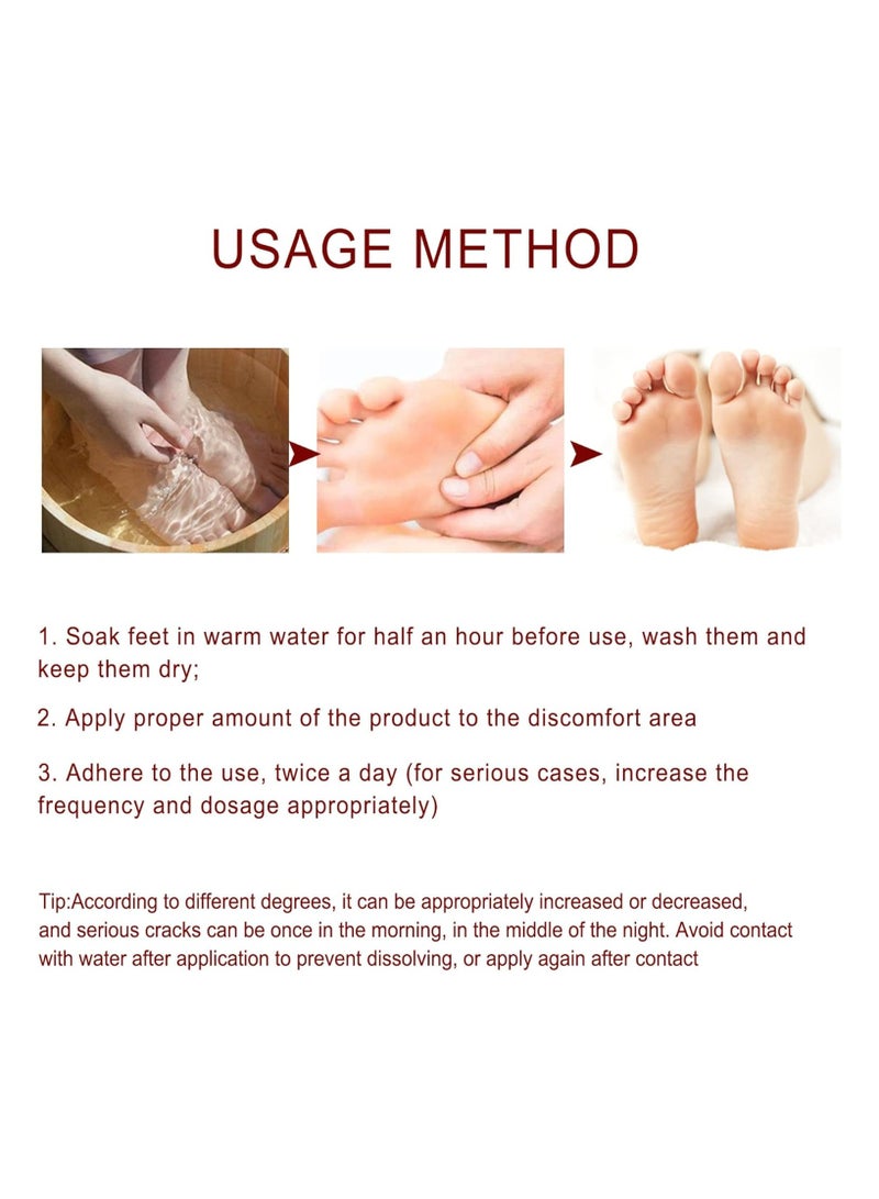 Natural Horse Oil Foot Cream Professional Instantly Hydrates and Moisturizes Cracked or Callused Feet Healing Foot Repair Cream for Dry Cracked Chapped Heels and Rough Callus Remover Repairing Moisturizer