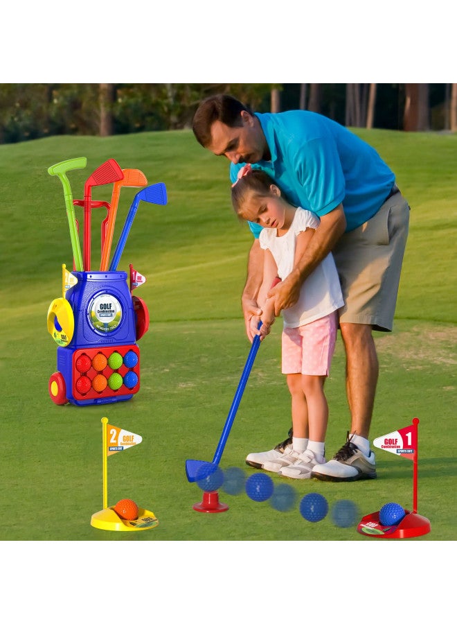 Bennol Toddler Golf Set Toys for Kids, Upgraded Kids Golf Cart Toys Sets with 4 Golf Sticks, 8 Balls and 1 Mat, Indoor & Outdoor Golf Toys for 3 4 5 6 Year Old Boys Girls Toddlers - Image 2