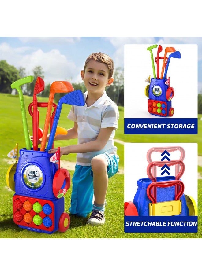 Bennol Toddler Golf Set Toys for Kids, Upgraded Kids Golf Cart Toys Sets with 4 Golf Sticks, 8 Balls and 1 Mat, Indoor & Outdoor Golf Toys for 3 4 5 6 Year Old Boys Girls Toddlers - Image 3