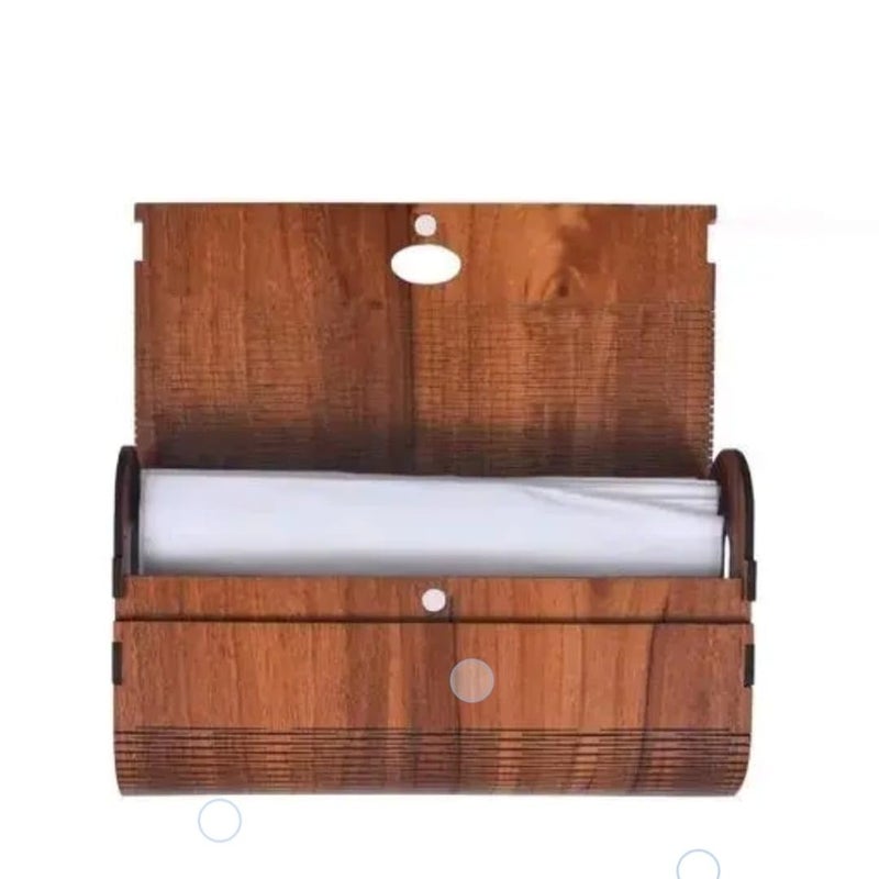 VaneCasa غطاء صندوق المناديل الخشبي، 24.5 × 13.5 × 9.5 سم، خشب طبيعي، تصميم عصري للمنزل، المكتب، المطعم والفنادق وغيرها. - Image 3