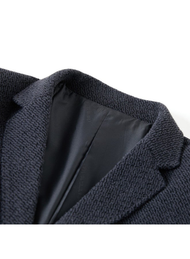 Flying in the snow Leisure Fashion Blazer] Men's Jacket With Suit Collar, Versatile And Simple Dad's Autumn Jacket - Image 4