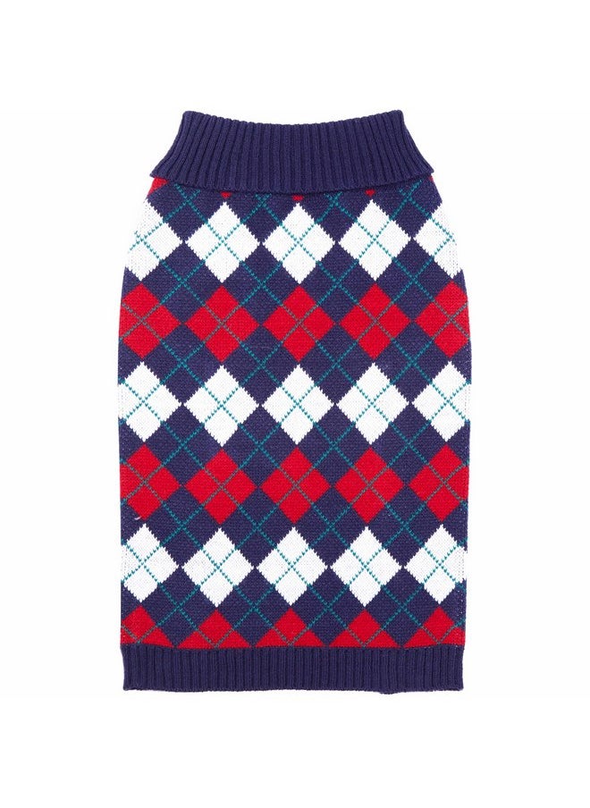 Blueberry Pet Chic Argyle All Over Dog Sweater in Navy Blue, Back Length 20", Pack of 1 Clothes for Dogs - pzsku/Z7497DBB7412C7C27A624Z/45/_/1737031291/c47a655b-51f2-44c8-8cd3-93699dba2036