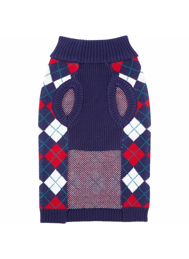 Blueberry Pet Chic Argyle All Over Dog Sweater in Navy Blue, Back Length 20", Pack of 1 Clothes for Dogs - pzsku/Z7497DBB7412C7C27A624Z/45/_/1737031320/0bf48247-336e-40fb-8f65-ec2c8ad74ef6