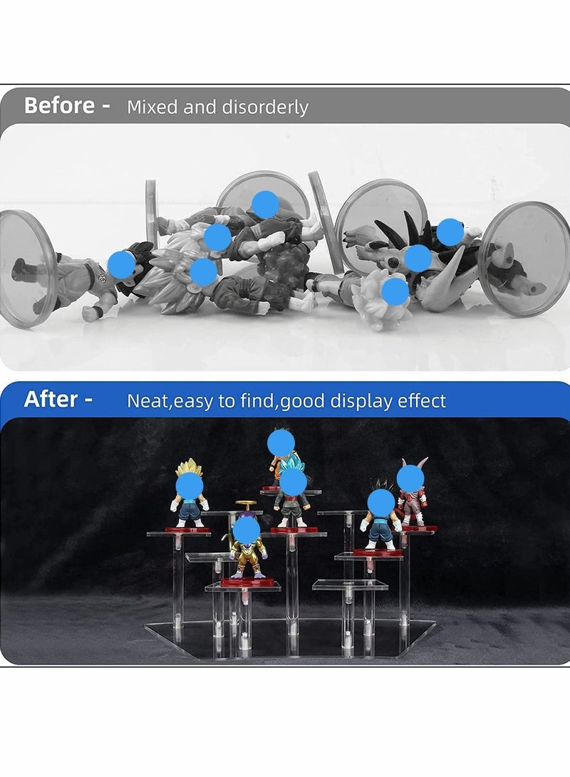 Excefore Acrylic Display Stand Risers Display Stand for Figures Collectibles, Toys and Dolls, Jewelry  - Image 3
