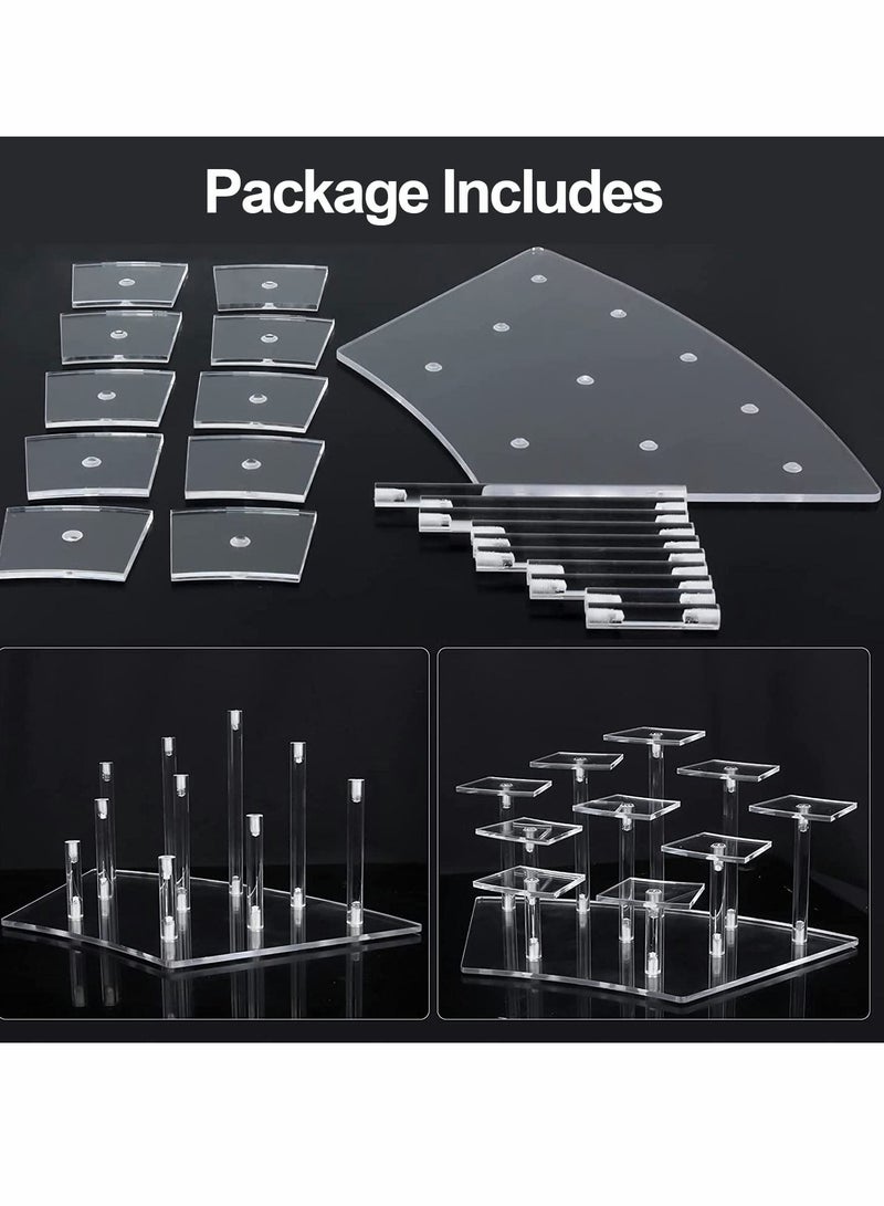 Excefore Acrylic Display Stand Risers Display Stand for Figures Collectibles, Toys and Dolls, Jewelry  - Image 5