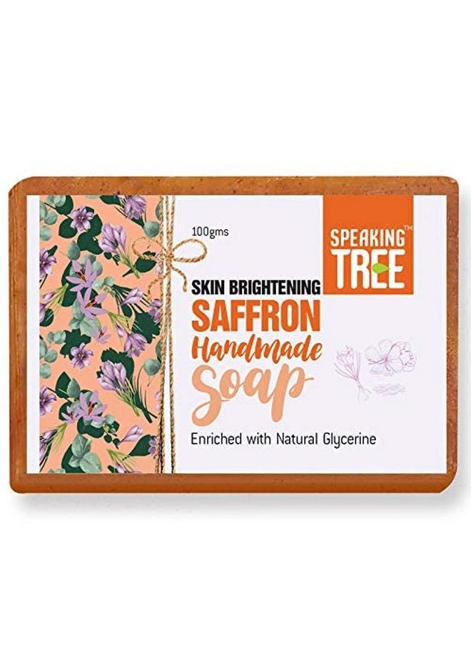 Speaking Tree Speaking Tree Skin Brightening Saffron Handmade Soap - 100 gms  - Image 2