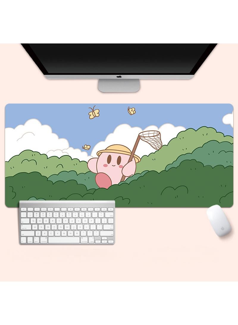 Y&D Kirby Gaming Mouse Pad Extended Large Mat Desk Pad Stitched Edges Mousepad Long Mouse Pad And Non-Slip Rubber Base Mice Pad 800X300X4mm